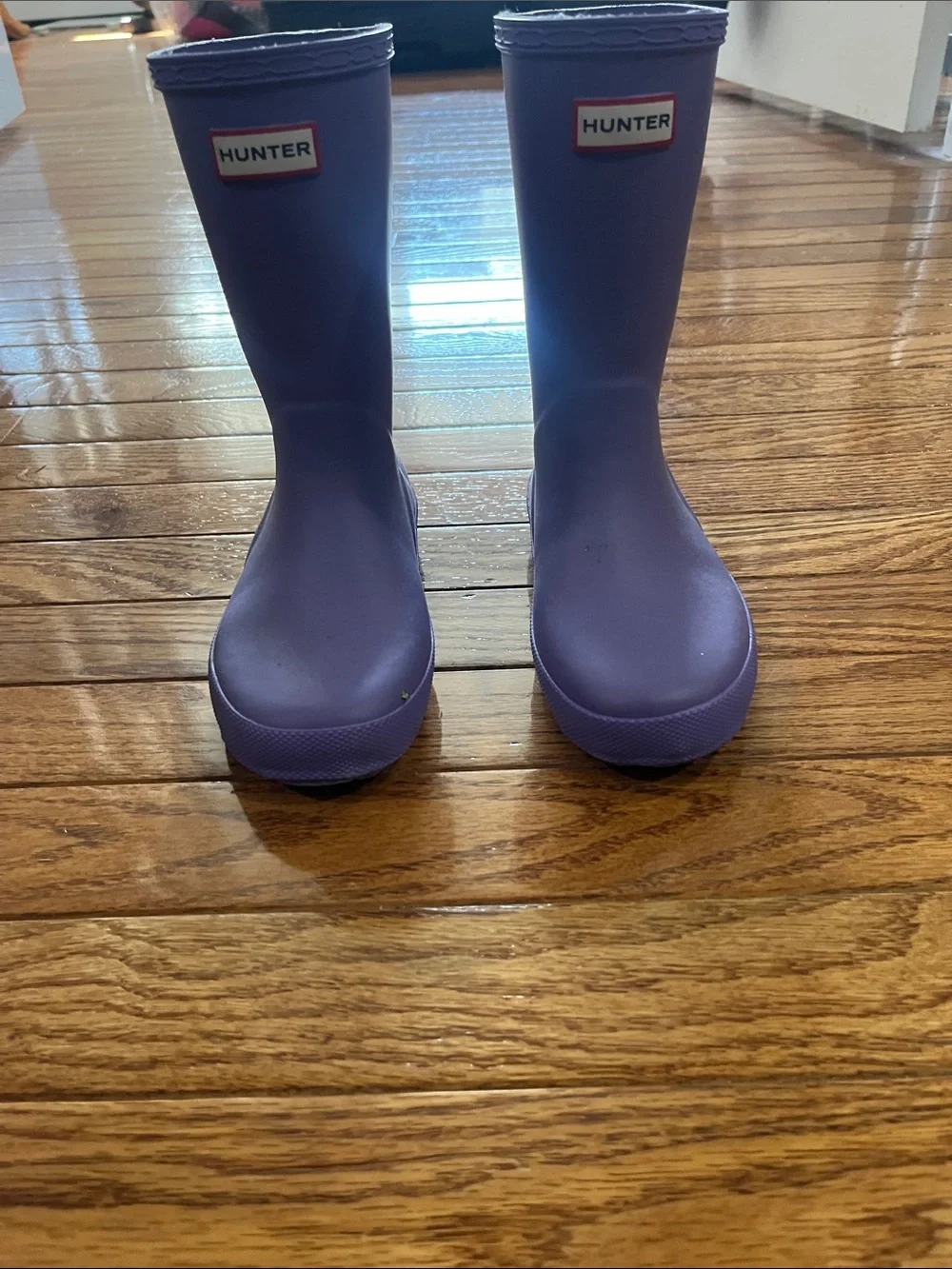 Hunter Kids Purple Rain Boots - Classic Waterproof Design